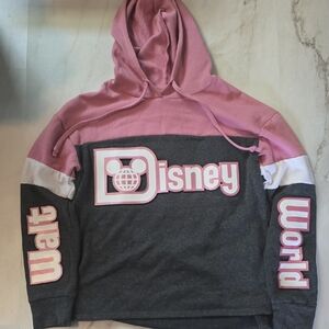 Walt Disney World Pink Gray Hoodie Sweatshirt